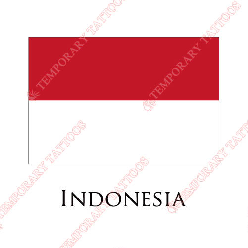 Indonesia flag Customize Temporary Tattoos Stickers NO.1895
